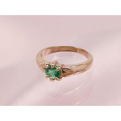 ジュエルベビーリング K10ピンクゴールド エメラルド