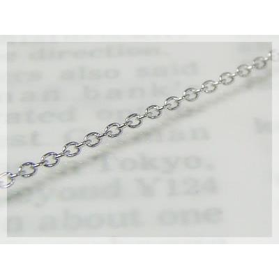 丸アズキネックレス 長さ60cm：幅1.75mm ホワイトゴールドK10 ユニセックス 男女共用