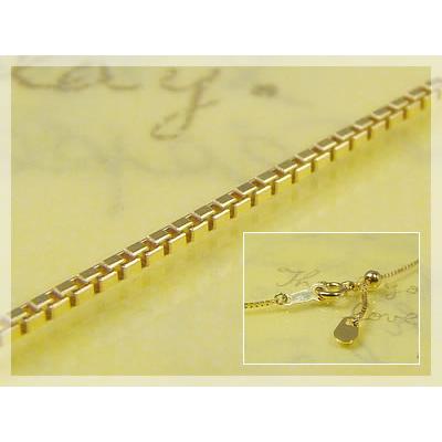 専用JZ51★K18 長45cm 幅0.6mm 調整可能 ベネチアン ベネチアネックレス：スライド調整式 長さ45cm：幅0.6mm イエロー