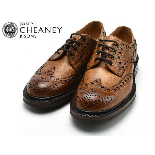 【ほぼ新品】CHEANEY ダークブラウン ウィングチップ JOSEPH CHEANEY ウイングチップ モンク シューズ ブラウン