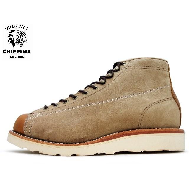 チペワ CHIPPEWA モンキーブーツ 美品 CHIPPEWA（チペワ） モンキーブーツ 5 インチ カーキスエード レース
