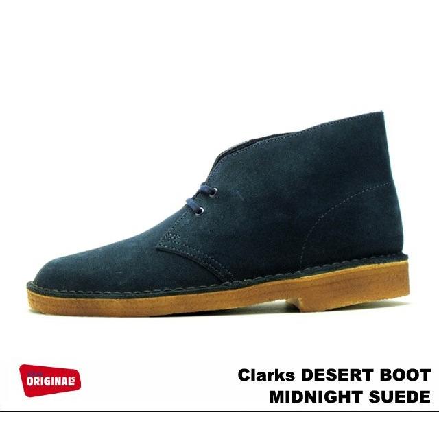 Clarks desert boot midnight clearance blue