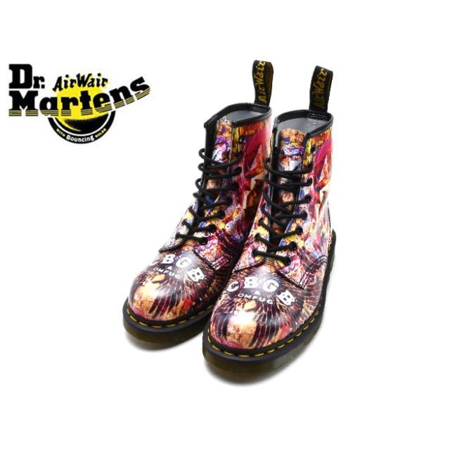 1460 cbgb printed leather lace up boots