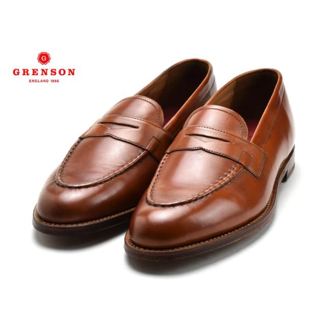 グレンソン GRENSON LLOYD TAN HAND PAINTED 111372 ローファー