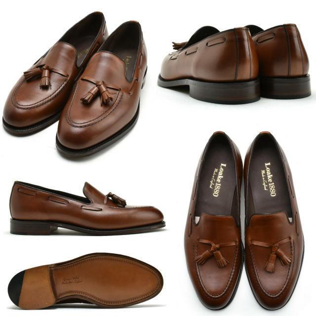 ローク ローファー スリッポン タッセル Loake RUSM マホガニー メンズ ビジネスシューズの画像