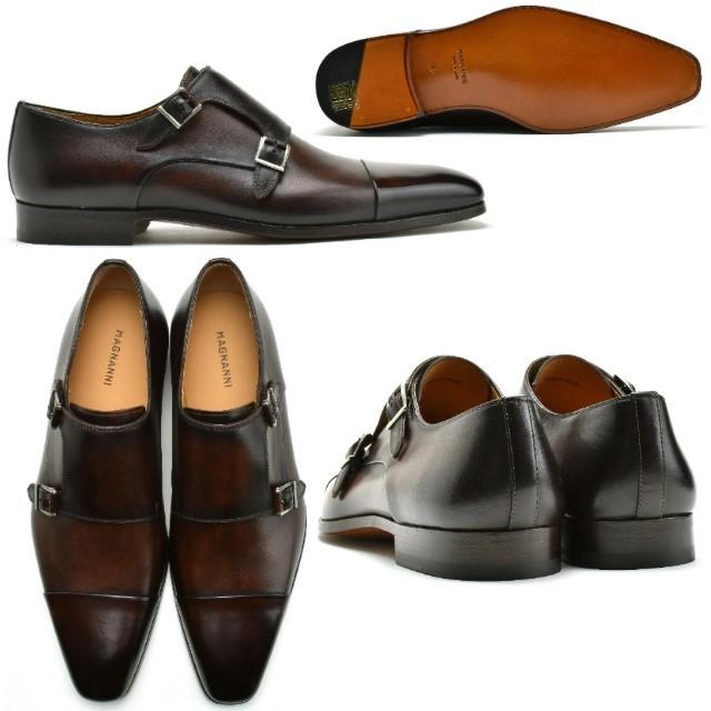 MAGNANNI マグナーニ 23808 コニャック 42 ダブルモンク MAGNANNI マグナーニ 23808 コニャック 42 ダブルモンク - メルカリ