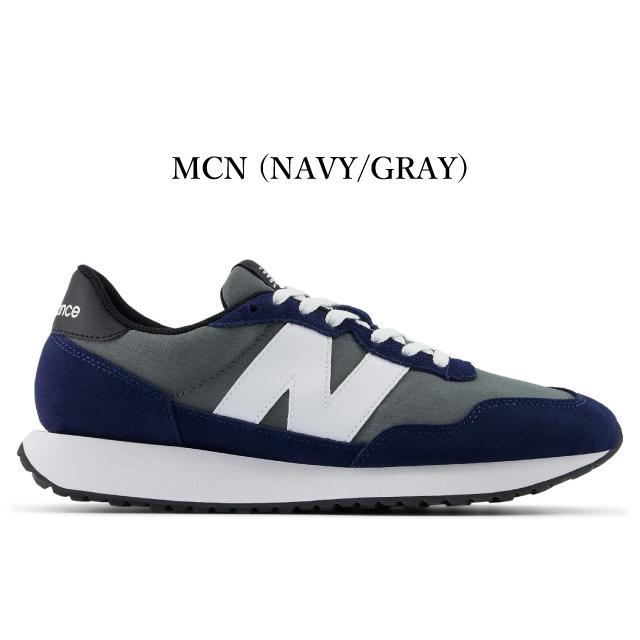 ニューバランス スニーカー メンズ 237 new balance M237 MS237 グレー ホワイト ネイビー ブラック ブルー ビッグNロゴ NB 靴の画像