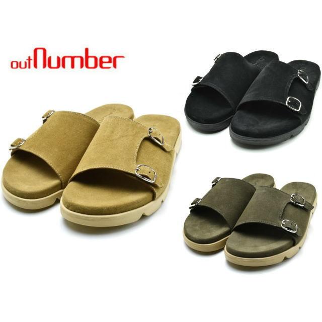 レザーサンダル メンズ OUTNUMBER アウトナンバー 本革 80004 SANDAL