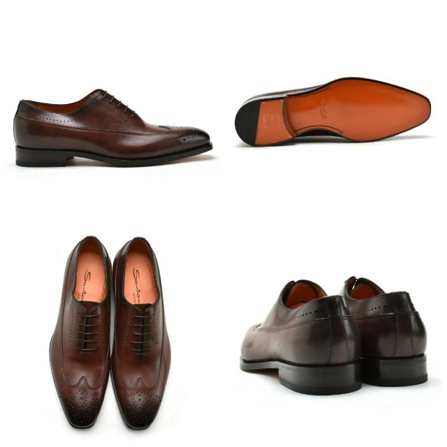 SANTONI（サントーニ） ウィングチップ ブラウン 16477 メンズ