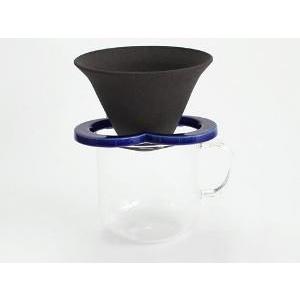 224porcelain セラミックコーヒーフィルター Coffe hat navy｜facoffee