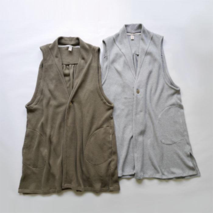 レディース ベスト ジレ ロング 丈 日本製 前あき トップス 30代