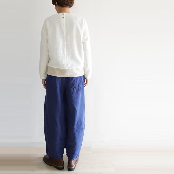 レディース テーパードパンツ コクーンパンツ コットン リネン 綿 麻 ゆったり ウエストゴム SORTE ソルテ 日本製 40代 50代 60代の画像