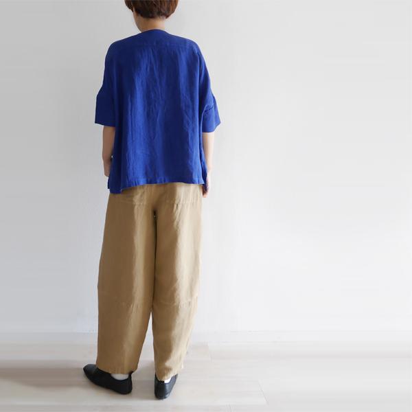レディース テーパードパンツ コクーンパンツ コットン リネン 綿 麻 ゆったり ウエストゴム SORTE ソルテ 日本製 40代 50代 60代の画像
