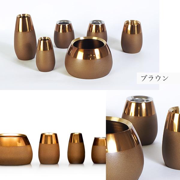 モダン仏具 クオス 大 6点セット 全3色 真鍮製 仏具 6具足 仏具セット