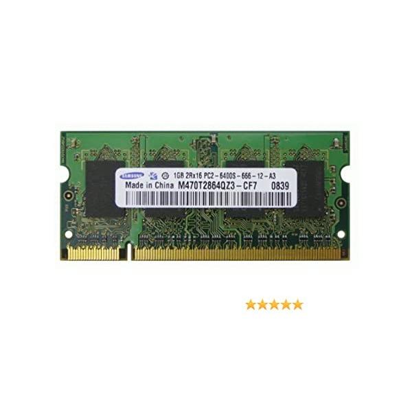 SAMSUNG 1GB*1枚 PC2-6400S(DDR2-800) SO-DIMM ノートパソコン用メモリ型番：M470T2864QZ3 ...