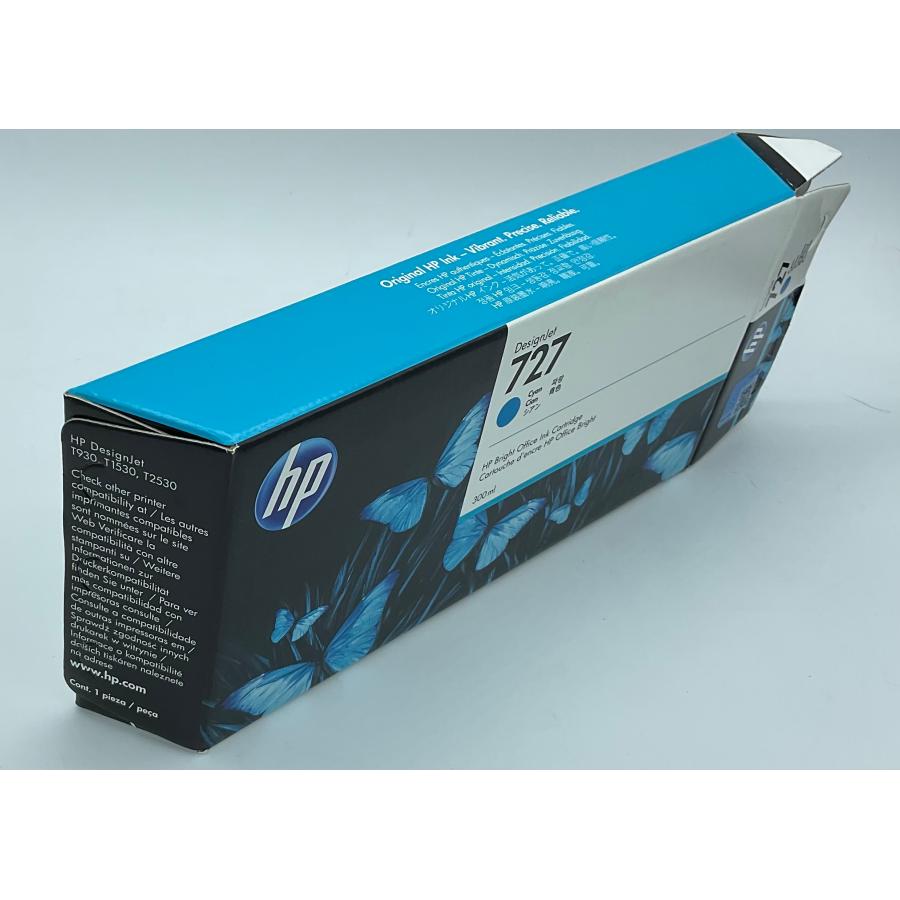 【未使用】HP727純正インクカードリッジ、シアン 日本HP HP 727 シアン 300ml 型番:F9J76A : ファクトリーステップ