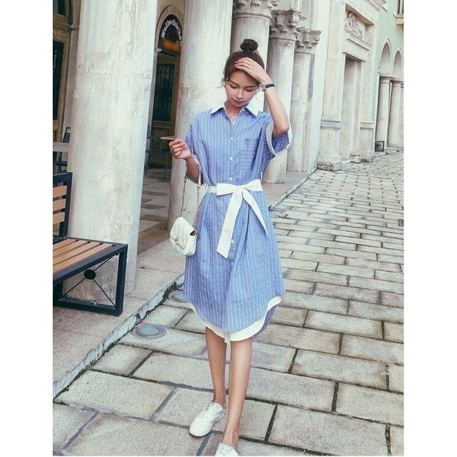 福袋セール レディース シャツワンピース 超p祭sale ファッション リボン 重ね着風 ティアード 半袖 ミモレ丈 夏服 春 女性 50代 40代 30代 代 ワンピース ワンピース サイズ Xl Lifeinlacruz Com