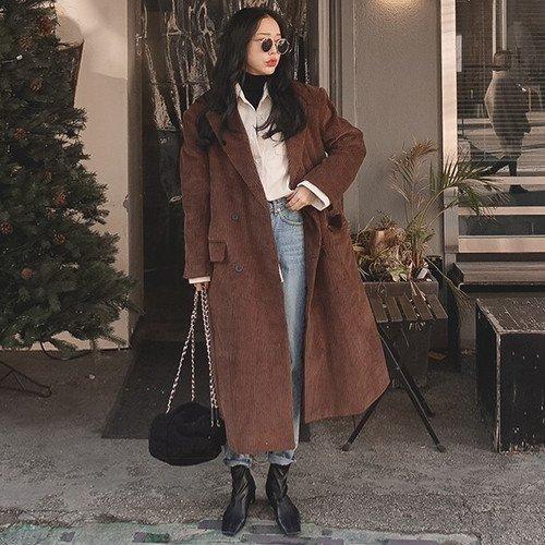 ファッション ロング丈 ダブルブレスト テーラードカラー コーデュロイコート 冬 カジュアル 女性 50代 40代 30代 代 春 秋 ファッション レディース コート 冬 50代 40代 30代 代 春 秋 ファッション レディース コート コート アウター Pacitorabiotech Com