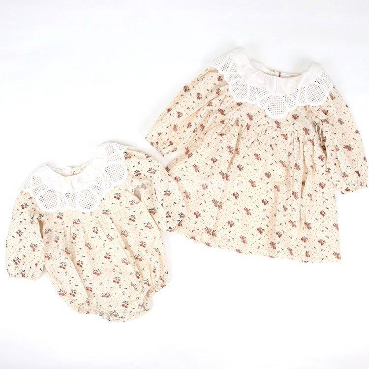 ベビー服 キッズ服 姉妹コーデ 姉妹リンク ペアルック ロンパース ワンピース ドレス 花柄 キッズ ベビー 姉妹 コーデ お揃い おそろい コーデセット 女の子 Fact C65a16 Factorymofu 通販 Yahoo ショッピング