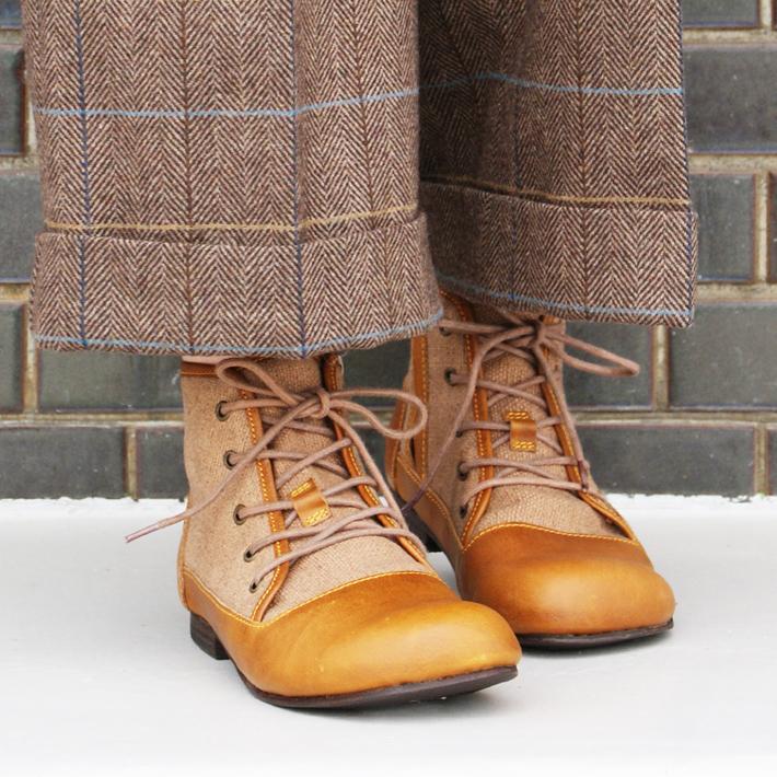 【Outlet65%OFF】Diu ディウ 4597｜ブーツ ショートブーツ レースアップ オブリーク | Diu