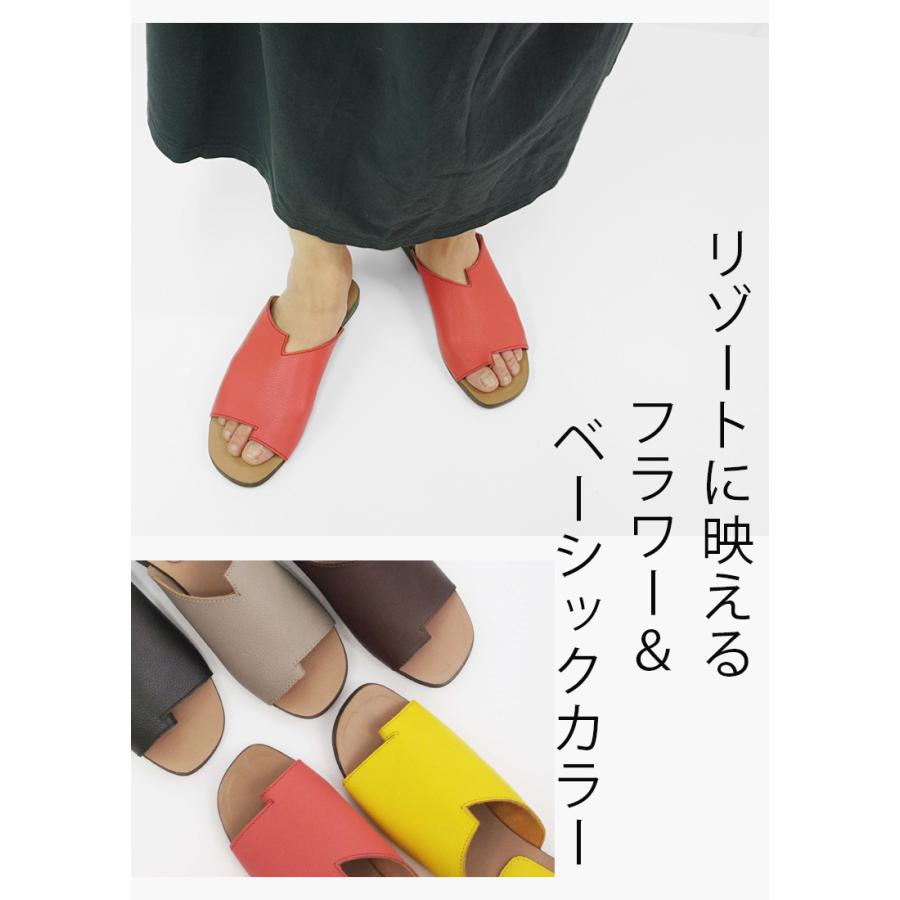 NU+ ヌープラス シンプルトングサンダル レディース 本革