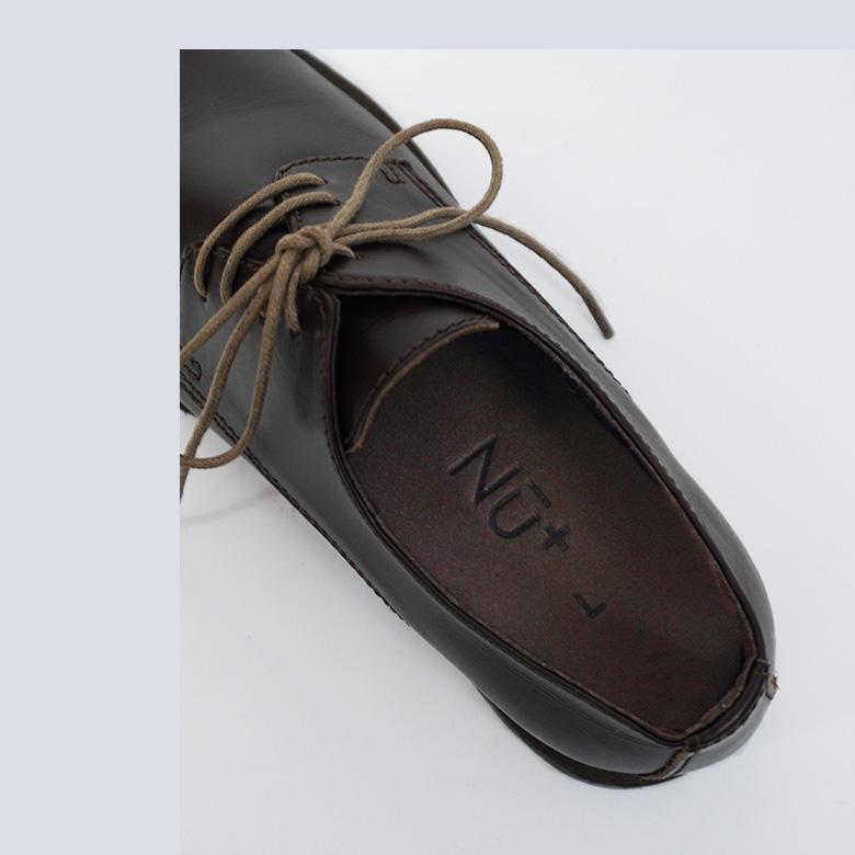 NU+ 春の新色ベージュ レースアップ シューズ マニッシュ