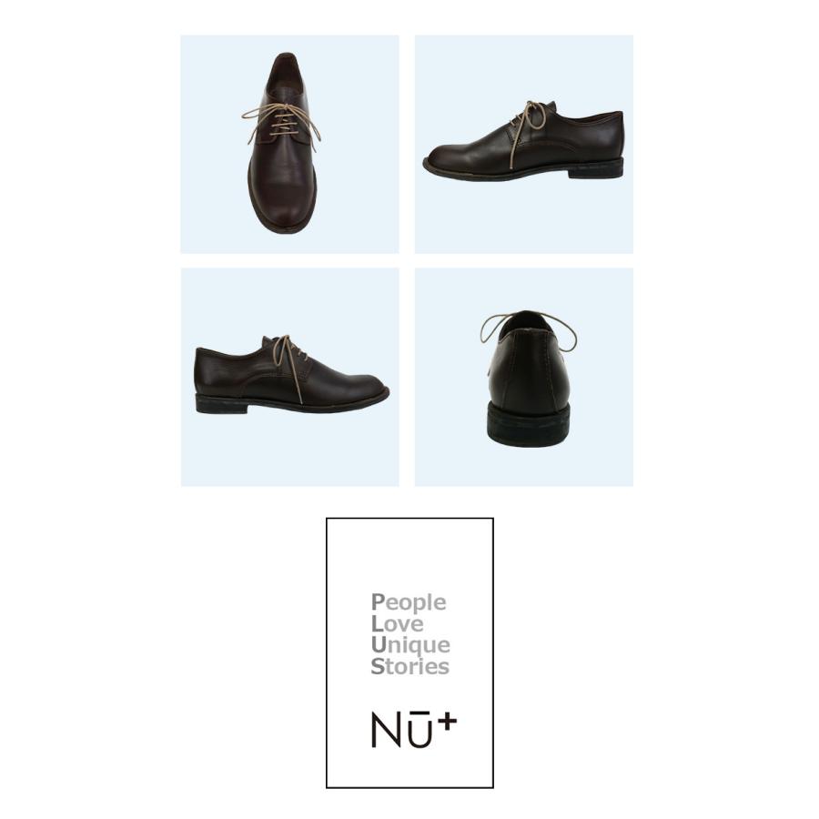 NU+ 春の新色ベージュ レースアップ シューズ マニッシュシューズ