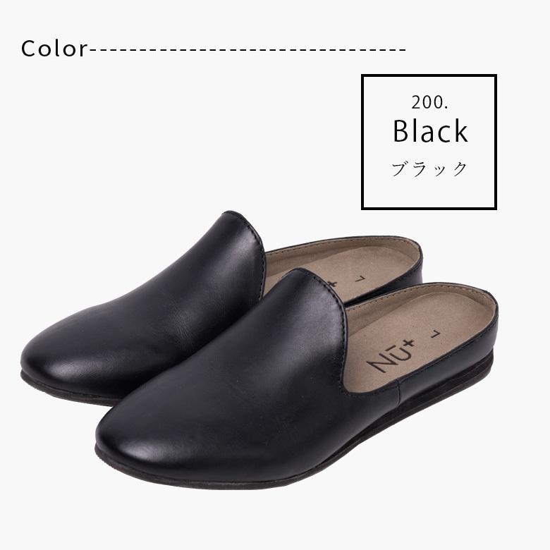 NU+ 本革 牛革 レザー ミュール レディース レザーサンダル