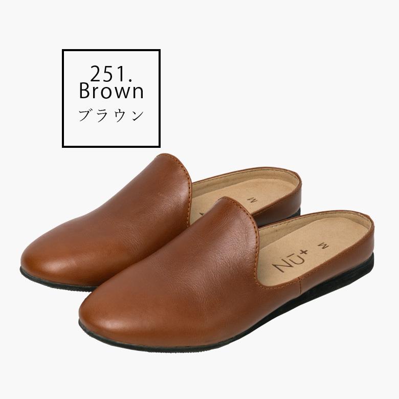 NU+ 【Outlet30%OFF】 本革 牛革 レザー ミュール レディース レザー