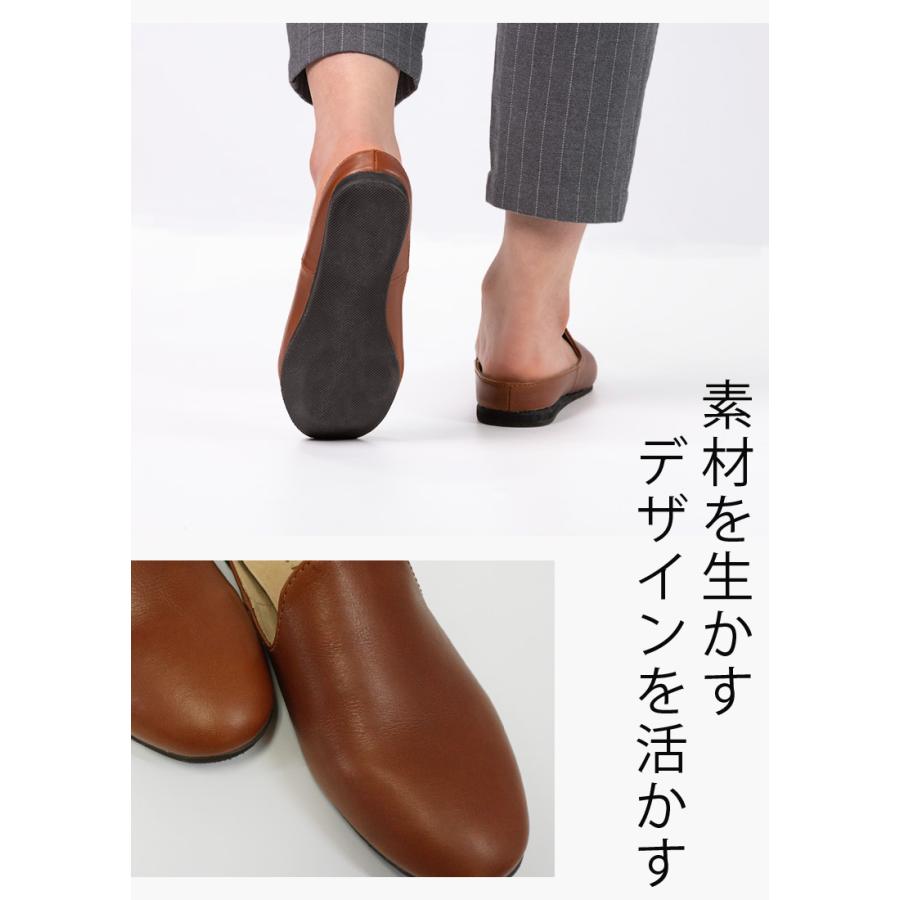 NU+ 本革 牛革 レザー ミュール レディース レザーサンダル