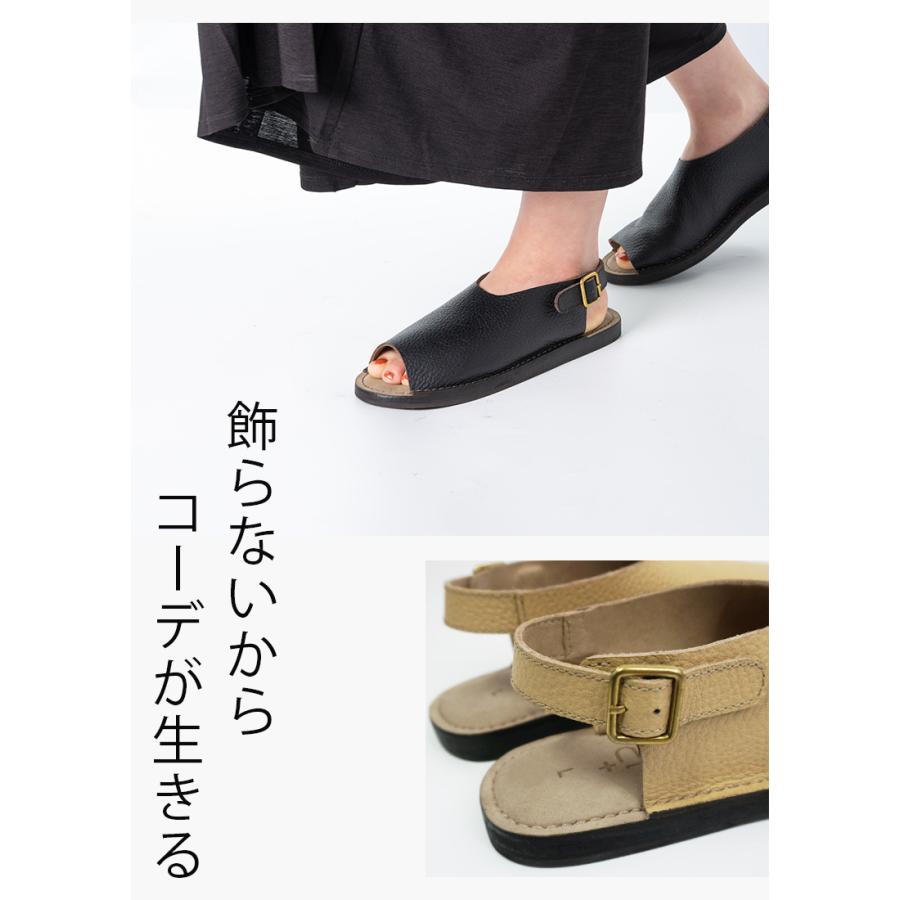 NU+ 本革 牛革 レザーサンダル レディース ヌープラス 122n1016