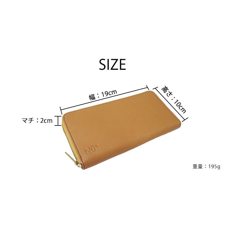 NU+ 本革製 レザー ウォレット 本革 牛革 財布 長財布 ラウンド