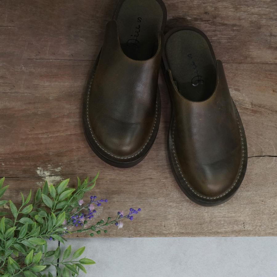 Diu（ディウ） サボサンダル 本革 レザー サンダル レディース 20代