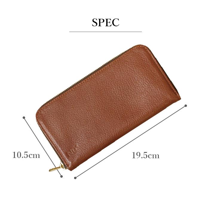 NU+ レザー ロングウォレット 316N5302 本革 長財布 シンプル ラウンド