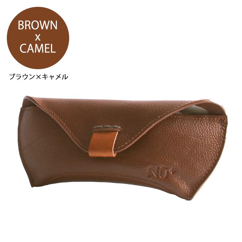 NU+ 【Outlet20%OFF】 レザー メガネケース 本革 眼鏡 ポーチ