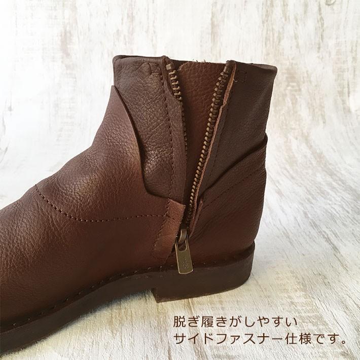 Diu（ディウ） レザーブーツ ショートブーツ レディース ローヒール 本