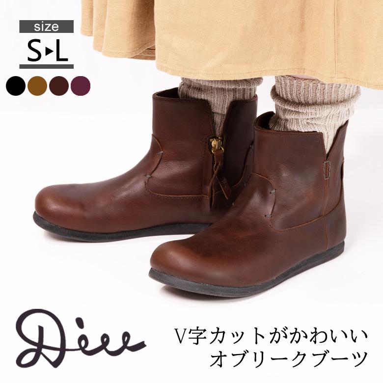 Diu レザーブーツ ショートブーツ レディース ローヒール レース Diu レザーブーツ ショートブーツ レディース ローヒール レース