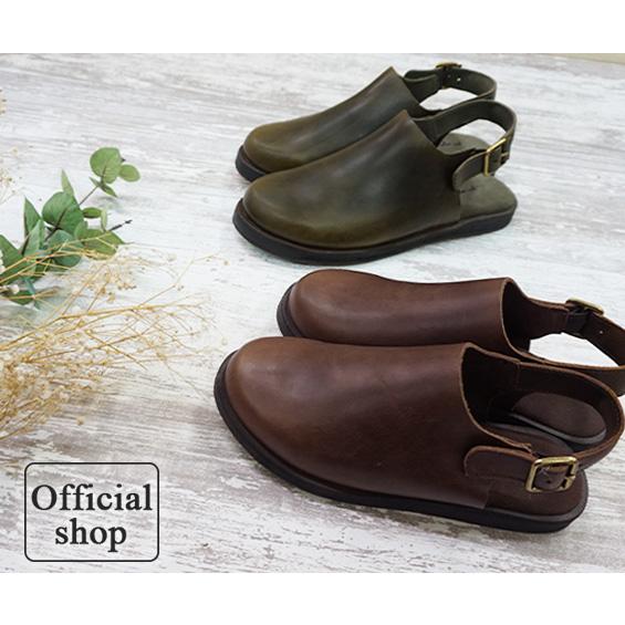 訳アリ】Tomo&Co レザーサンダル ミュール サボサンダル メンズ ヒール