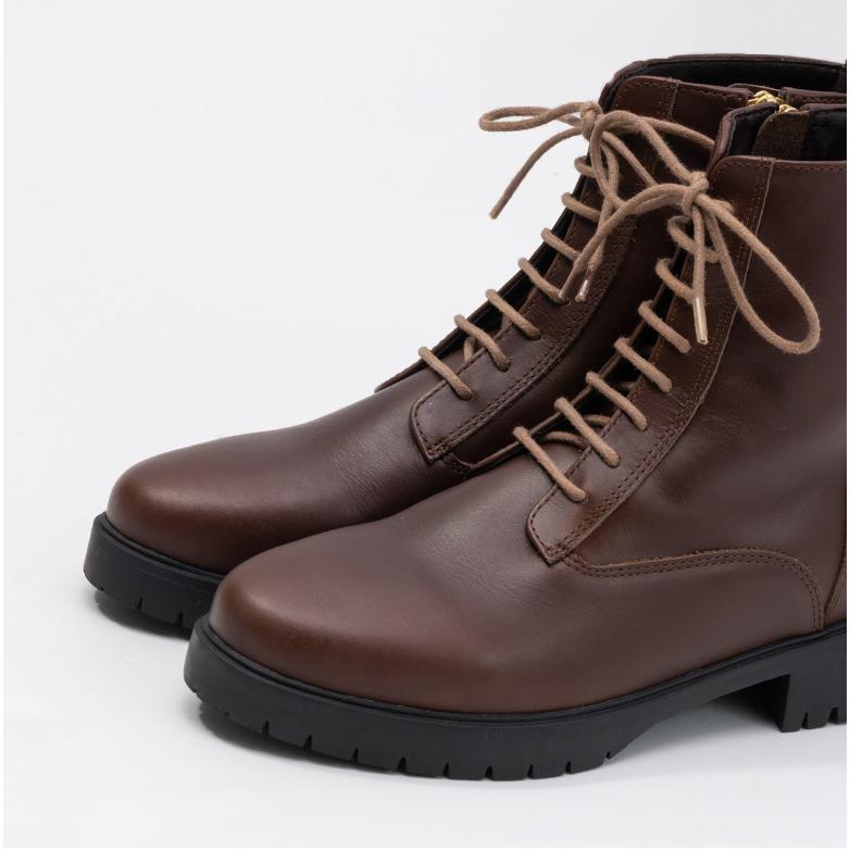 NU+ 【Outlet50%OFF】 レザー ブーツ レディース 本革 革靴 タンク