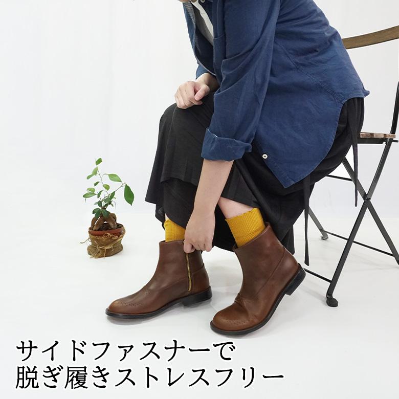 Diu 新商品 レザー ブーツ レディース 本革 メダリオン ショートブーツ 