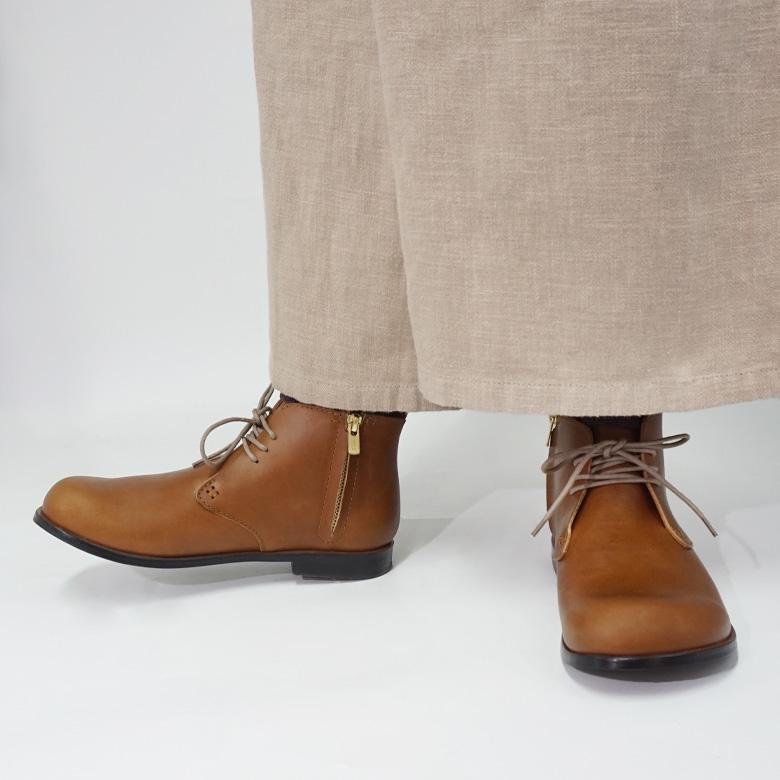 本革 レザー ブーツ ショートブーツ レディース シューズ レースアップ 牛革 革靴 オブリーク 歩きやすい 疲れない Diu ディウ 324D4622 Pensee(パンセ) | Diu | 08