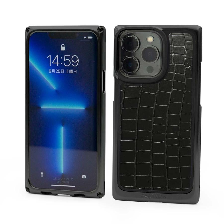 FACTRON iPhone13Pro用 超ジュラルミン削り出しジャケット SIMPLEX for iPhone13Pro Black on BlackCloco FA-M-1149
