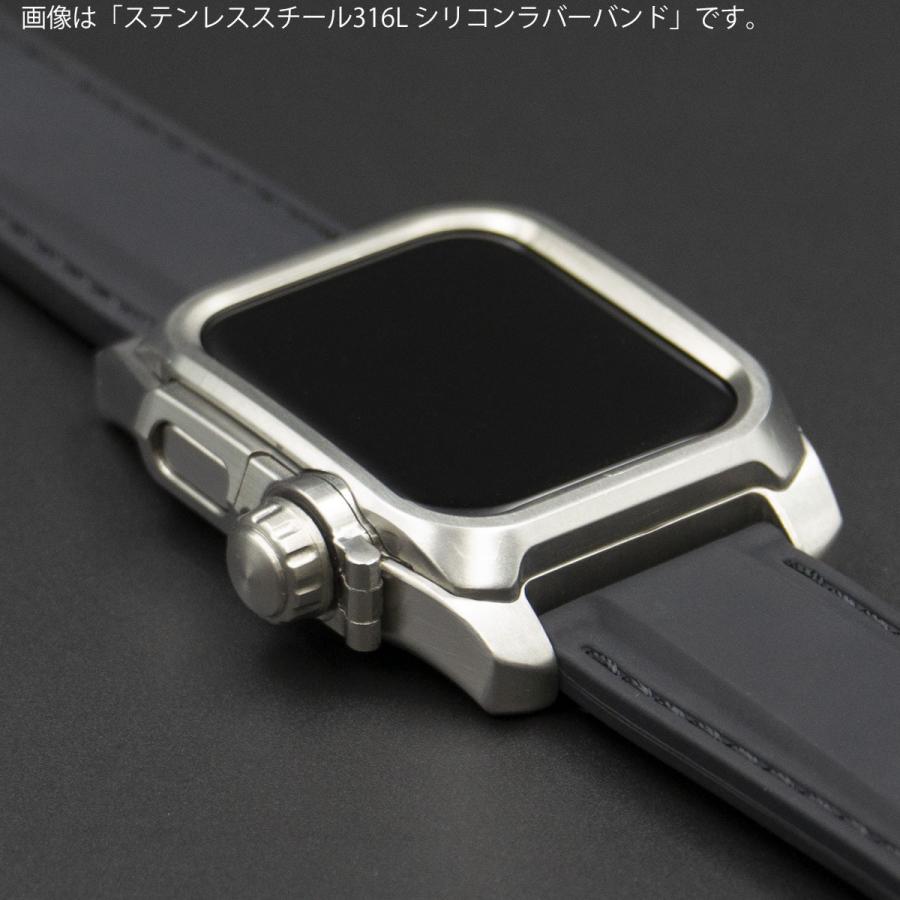 AppleWatch4,5,6用 40mmケース 心電図App対応 FACTRON Next for AppleWatch6 サージカルステンレス316L ブラウンレザーバンド FA-W-059｜factron｜08