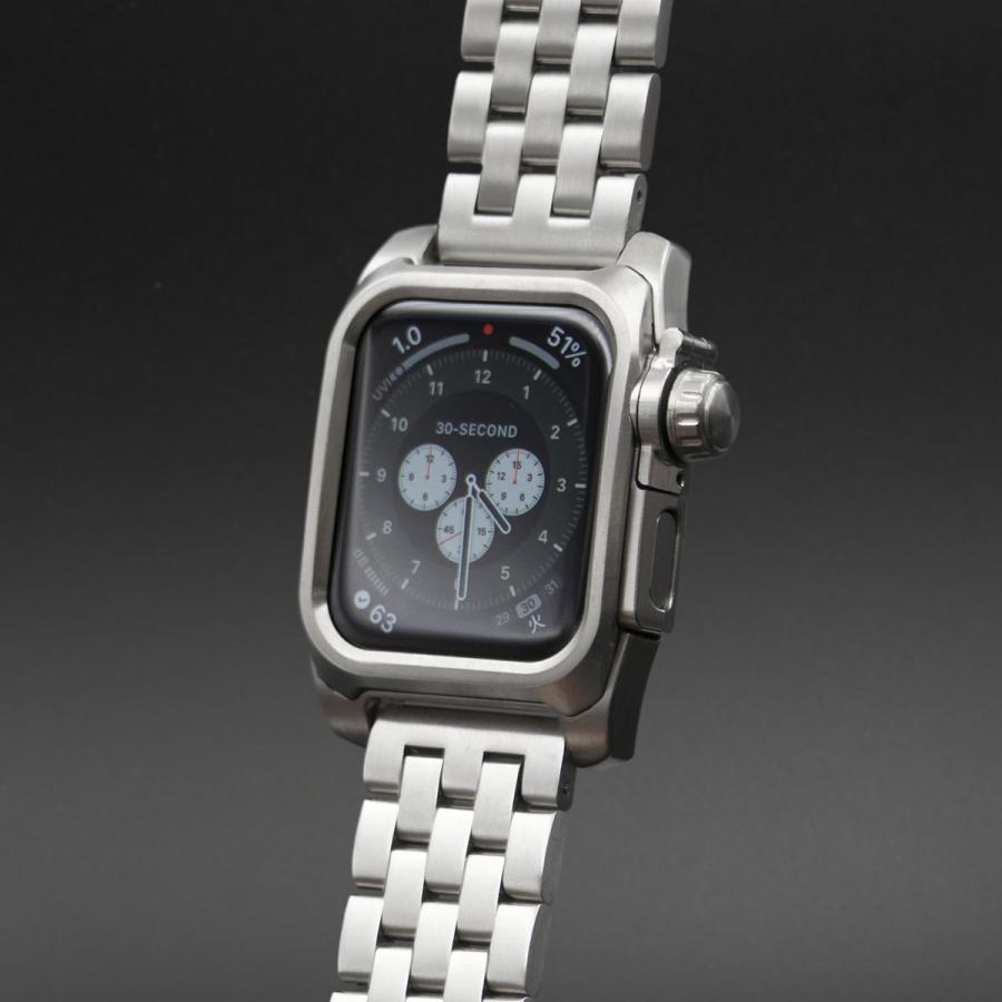 AppleWatch4,5,6用 44mmケース 心電図App対応 FACTRON Next for AppleWatch6 サージカルステンレス316L ステンレスメタルバンド FA-W-060の画像