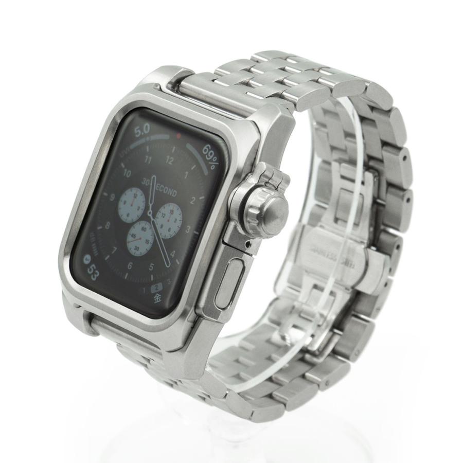 AppleWatch4,5,6用 40mmケース 心電図App対応 FACTRON Next for AppleWatch6 サージカルステンレス316L ステンレスメタルバンド FA-W-061の画像