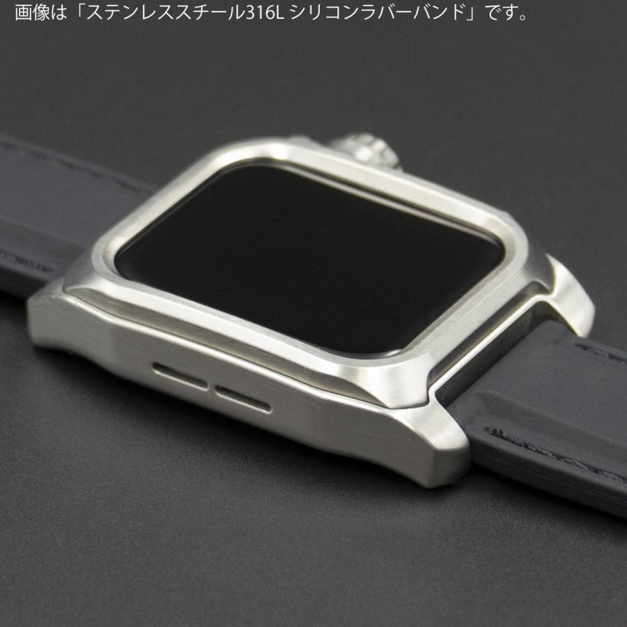 AppleWatch4,5,6用 44mmケース 心電図App対応 FACTRON Next for AppleWatch6 チタニウム シリコンラバーバンド FA-W-062｜factron｜10