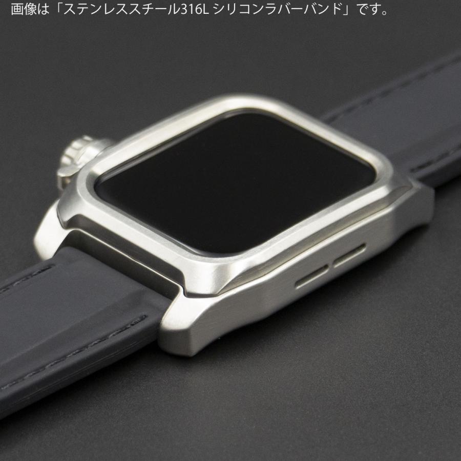 AppleWatch4,5,6用 40mmケース 心電図App対応 FACTRON Next for AppleWatch6 チタニウム シリコンラバーバンド FA-W-063｜factron｜09