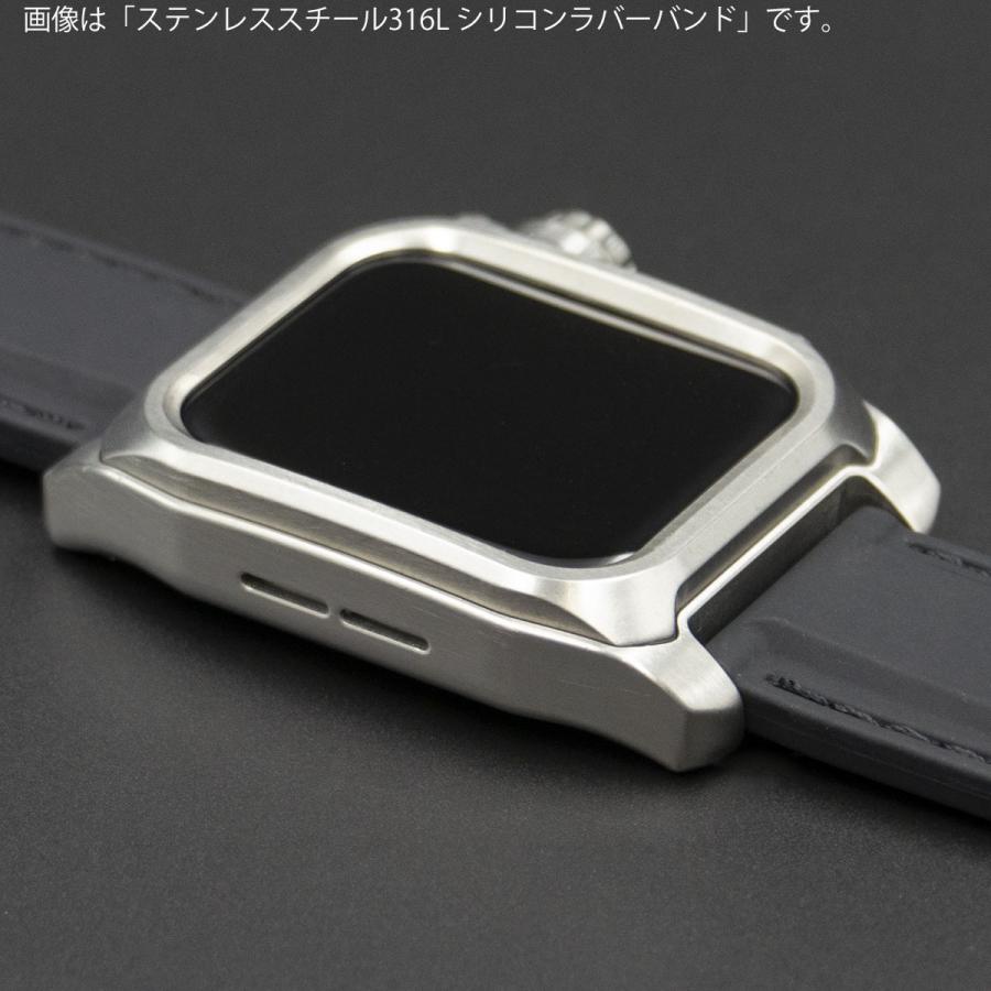 AppleWatch4,5,6用 40mmケース 心電図App対応 FACTRON Next for AppleWatch6 チタニウム シリコンラバーバンド FA-W-063の画像