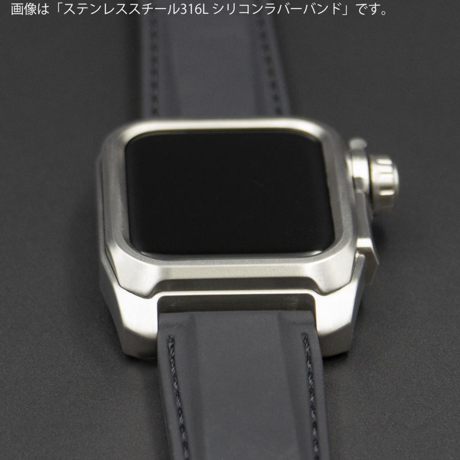 AppleWatch4,5,6用 40mmケース 心電図App対応 FACTRON Next for AppleWatch6 チタニウム ブラックレザーバンド FA-W-065の画像