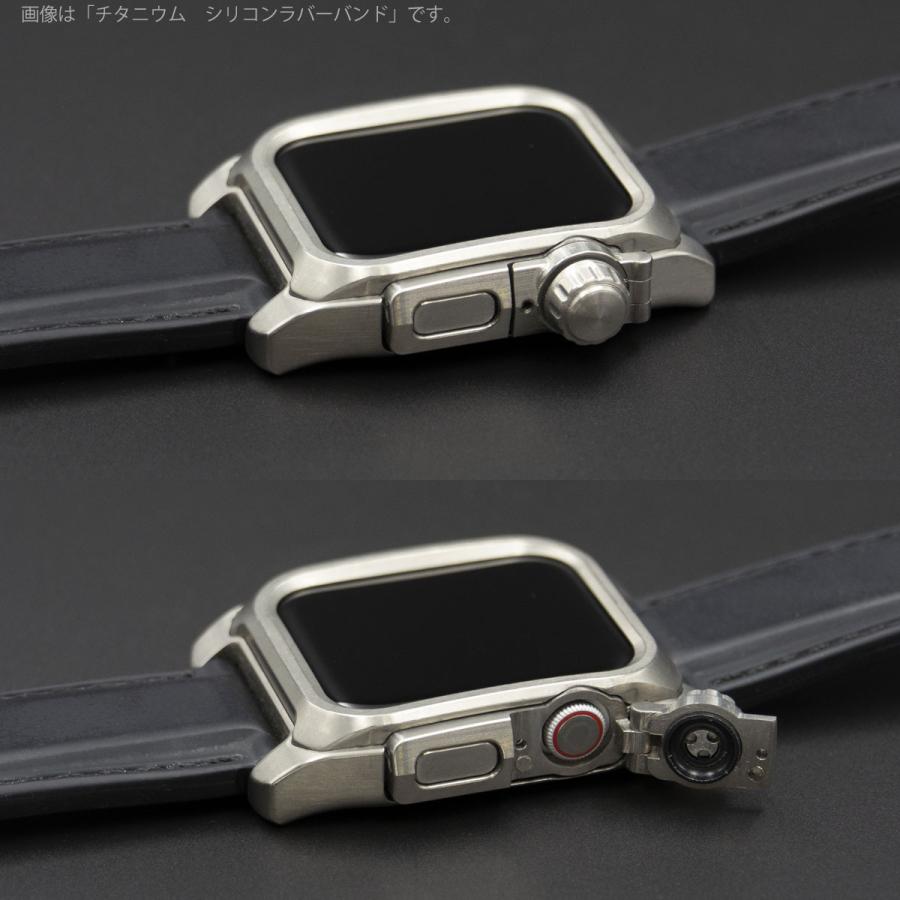 AppleWatch4,5,6用 40mmケース 心電図App対応 FACTRON Next for AppleWatch6 チタニウム ブラウンレザーバンド FA-W-067の画像